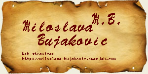 Miloslava Bujaković vizit kartica